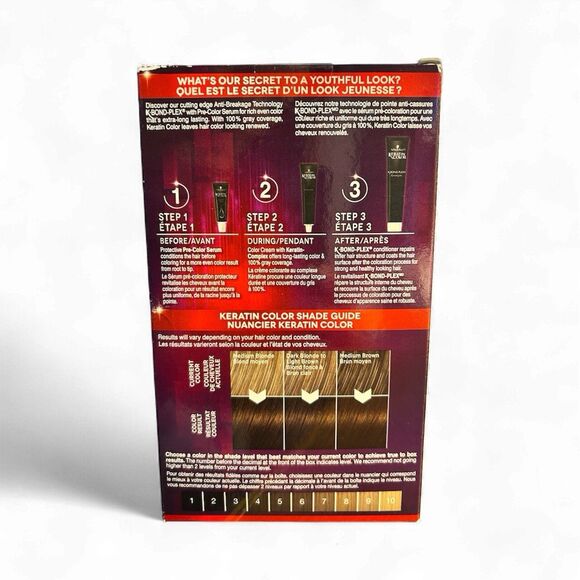 Schwarzkopf Keratin Color Permanent Hair Application 4.0 CAPPUCCINO NEW 2 Pack - Picture 2 of 4